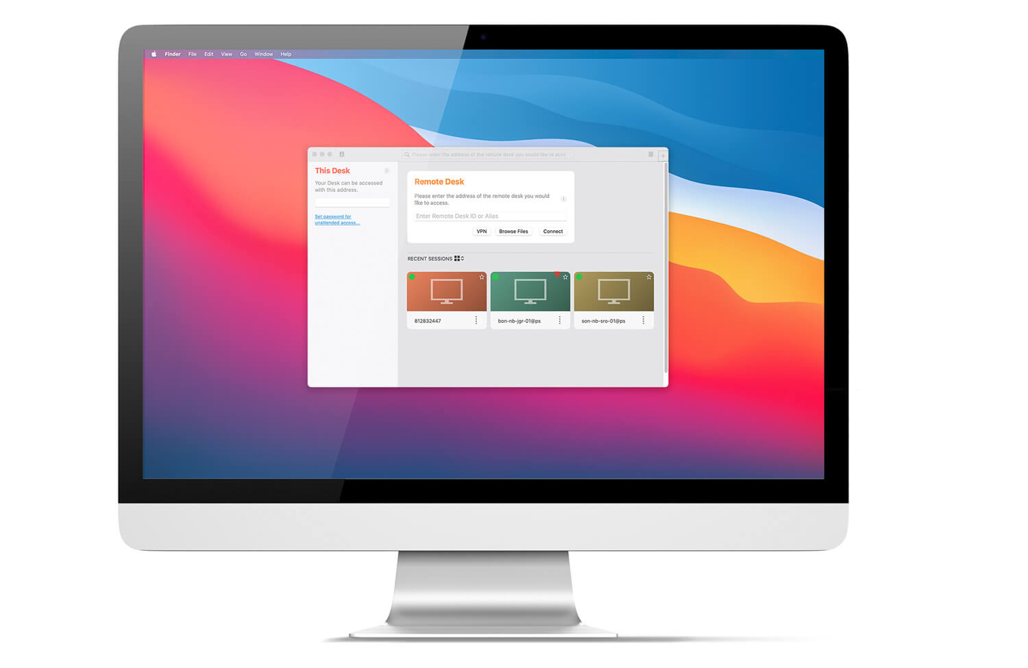 Apple Mac with AnyDesk